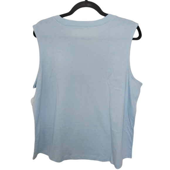 Time and Tru NWT Sleeveless Crew Neck "be good do good" Relaxed Fit Tank 829 - Picture 3 of 5